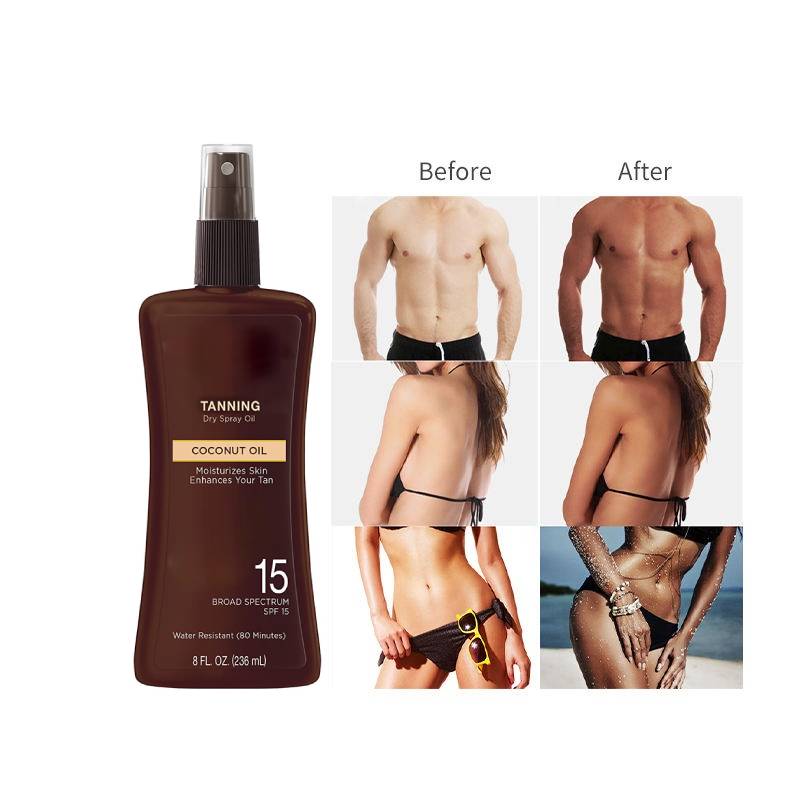 Собственная торговая марка, индивидуальный заказ, солнцезащитный крем, защита от Тёмного загара, сухое масло для тела, spf органическое загарочное масло, спрей