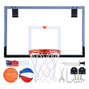 Canestro da <span class=keywords><strong>Basket</strong></span> Portatile in Acciaio per Esterni con Tabellone Regolabile in Vetro Temperato - Product Image 1