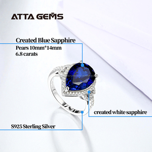piedras preciosas anillos para las <span class=keywords><strong>mujeres</strong></span> de la joyería de la plata esterlina 925, anillo de 3 colores gran tamaño 6-8 - Product Image 3