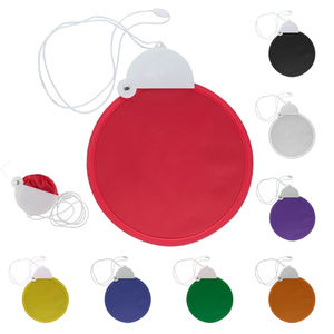 Kustom kustom lipat tangan penggemar bulat nilon terbang cakram <span class=keywords><strong>Promo</strong></span> hadiah mainan nilon Pop up terbang cakram dengan Lanyard - Product Image 3