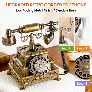 <span class=keywords><strong>Téléphone</strong></span> d'hôtel rétro vintage, <span class=keywords><strong>téléphone</strong></span> <span class=keywords><strong>rotatif</strong></span> <span class=keywords><strong>à</strong></span> <span class=keywords><strong>cadran</strong></span>, <span class=keywords><strong>téléphone</strong></span> fixe filaire <span class=keywords><strong>à</strong></span> l'ancienne, style antique européen, décoration d'intérieur, cadeau - Product Image 5