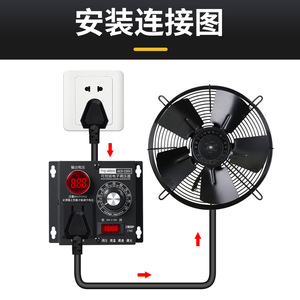 เครื่องควบคุมแรงดันไฟฟ้าอิเล็กทรอนิกส์แบบ SCR สำหรับควบคุมความเร็วมอเตอร์ Chkl Tyq 4000w Ac 220v เฟสเดียว - Product Image 3