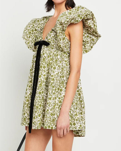 Vestido Corto <span class=keywords><strong>de</strong></span> Verano 2025 para Mujer, Sin Mangas, Cuello en V Profundo, Tirantes Cruzados, Cintura Ajustada con Lazo, Estilo Informal para <span class=keywords><strong>Fiesta</strong></span> o Cóctel - Product Image 3