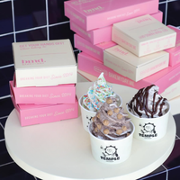 Boîtes à gâteaux, donuts, sushis et sucre en carton carré biodégradable et écologiques, personnalisables, gaufrées quadricolores, recyclées