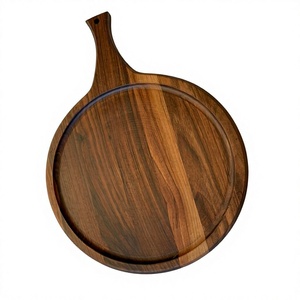 Assiette à steak en bois faite à la main AZ ENTERPRISES pour servir des pizzas et des viandes grillées, passe au lave-vaisselle - Product Image 5