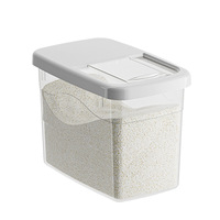 Seau à riz en plastique étanche aux insectes et à l'humidité avec couvercle épaissi pour le stockage dans la cuisine de la farine de céréales et du récipient de stockage des aliments