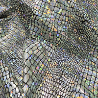 Tissu en feuille métallisée résistant aux déchirures pour costumes de scène, en filaments d'élasthanne, extensible, coloré, effet peau de serpent, disponible sur commande