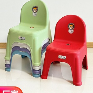 Plastic <b>Chair</b> With Backrest For Kids And Adults <b>Stackable</b> Anti Slip Living Room <b>Chair</b> - Product Image 2