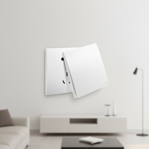 Interrupteur de climatisation multi-contrôle USB pour panneau NIO, en céramique blanche, 86 mat, <span class=keywords><strong>16A</strong></span> 220V - Product Image 2