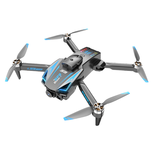 S18 Drone with 2.4" Screen Remote 4K Dual Camera GPS 4-Way Obstacle Avoidance Brushless Motor Foldable RC Quadcopter