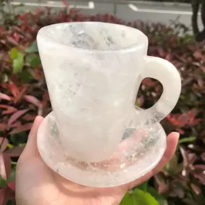 Wholesale High Quality Crystal Cup Natural Clear Quartz Carved Water Glass For Sale