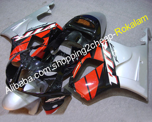 Para <span class=keywords><strong>Honda</strong></span> VTR1000 SP1 <span class=keywords><strong>SP2</strong></span> RC51 RVT1000RR <span class=keywords><strong>VTR</strong></span> <span class=keywords><strong>1000</strong></span>, 2000, 2001, 2002, 2003, 2004, 2005, 2006 de plata negro rojo carenado conjunto - Product Image 1