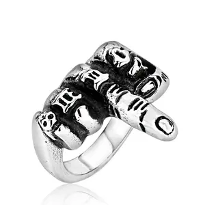 SS8-229R Steel Soldier Men Stainless Steel Ring Fashion Punk Personality Cool Unique Fashion Fanny Gift Party Jewelry