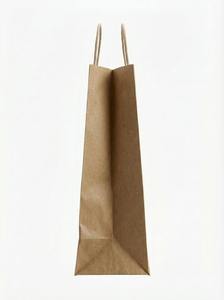 Sacs en papier recyclables à fond carré en kraft vierge blanchi sans odeur - Product Image 2