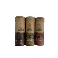 Tube en papier kraft écologique de qualité alimentaire, shaker pour cosmétiques, poudre, cylindre, conteneur, fil dentaire, boîte ronde en papier avec couvercle en étain