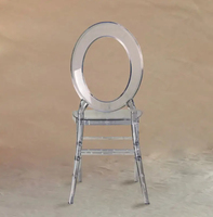 Chaise de réception ronde en acrylique transparente de haute qualité et durable pour événements, mariages et fêtes