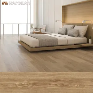 Waterproof Durable 5 Star Hotel Floor Tiles 5mm Wood Grain Design Solid Core SPC Flooring