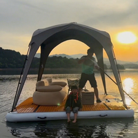 Tente de camping aquatique, auvent pare-soleil, radeau gonflable, lit flottant, plateforme de pêche extérieure en EVA, non standard
