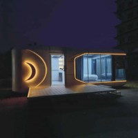 Nouveau design petites maisons préfabriquées conteneur mobile remorque espace Capsule maison modulaire