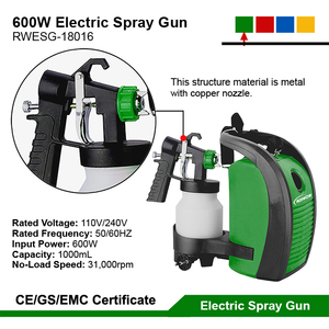 Pulverizador sin aire portátil HVLP de 600W, máquina de <span class=keywords><strong>pistola</strong></span> de pintura eléctrica, <span class=keywords><strong>pistola</strong></span> pulverizadora de pintura <span class=keywords><strong>para</strong></span> pared de coche, pistolas pulverizadoras de pintura - Product Image 3