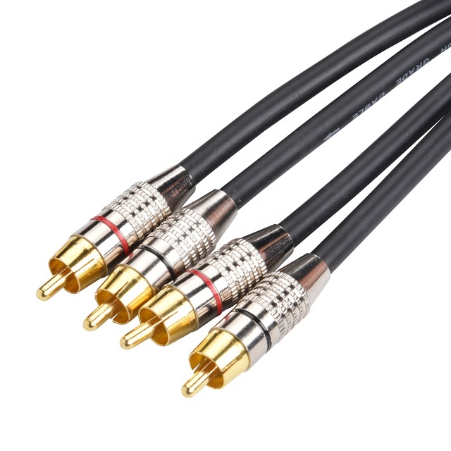 High Quality 2 RCA Male to 2 RCA Male Audio Cable Rca Cables