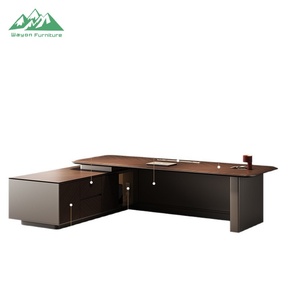 Bureau de direction de luxe Wayon avec éclairage LED intégré, grand poste de travail pour PDG, bureau de patron - Product Image 6