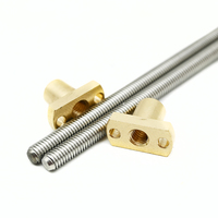 Ball Screw Brass Nut with Bearing Stainless Steel Factory Direct Customized Length 50-2000mm