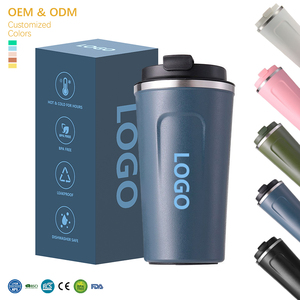 Mug de bureau personnalisé en acier inoxydable à double paroi pour eau chaude, 380 ml, 510 ml, thermos à café, gobelet avec logo et couvercles - Product Image 1