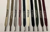 Fabricant de cordon de serrage plat en coton personnalisé avec élasticité pour vêtements et chaussures personnalisées lacets Logo imprimé