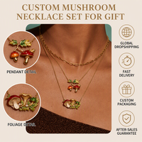 Kalung Liontin Enamel Motif Alam Tanaman Hewan Warna Emas untuk Wanita, Perhiasan Cantik dan Lucu, Hadiah untuk Pecinta Taman dan Hutan
