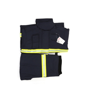 Safety Protective Fire Fighting <strong>Costume</strong> - EN469 Certified NOMEX Aramid Fireman Overalls with High Visibility Stripes - Product Image 3