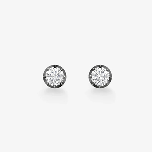 Orecchini a lobo con diamante solitario nero, placcati oro 14k, ipoallergenici, stile <span class=keywords><strong>neo</strong></span>-gotico, con diamanti neri, gioielli che non si ossidano - Product Image 1