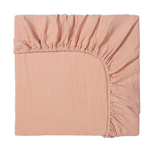 Grosir ranjang bayi ekstra lembut sprei pas katun Muslin polos sprei pas kasur standar kain rajutan bayi - Product Image 2