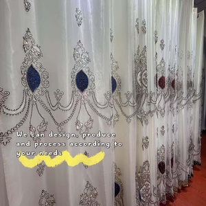 Rèm cửa tùy chỉnh sang trọng với dây thêu Grommet có sẵn định dạng màu đen cho phòng ngủ phòng khách - Product Image 6