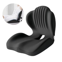 Coussin de siège ergonomique en mousse à mémoire de forme pour chaise de bureau avec soutien lombaire pour une longue durée de maintien assis, soulagement des douleurs dorsales, respirant