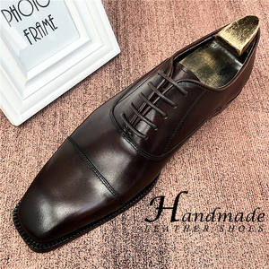 Nouvelles chaussures en cuir gravées Brookes - chaussures habillées britanniques pour hommes - chaussures Oxford en cuir véritable faites à la main - Product Image 2