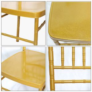 Chaise de réception moderne blanche de luxe pour mariage, hôtel, salle de réception, avec cadre métallique, installation facile, taille personnalisable pour événements - Product Image 4