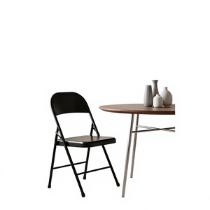 Lumetal High Quality Foldable <b>Iron</b> Indoor Hotel Chair Solid Back Durable Metal Frame Modern Design for Banquet Conference Dining - Product Image 1