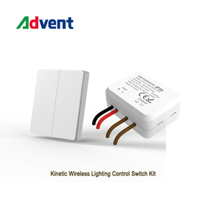 Interrupteur mural sans fil <span class=keywords><strong>2</strong></span> voies 10A programmable avec télécommande, étanche IP44, contrôle d'éclairage à distance <span class=keywords><strong>2</strong></span>,4 GHz - Product Image 3