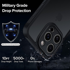 Per <span class=keywords><strong>iPhone</strong></span> 16 Pro Max custodia opaca antiurto 15 Plus 14 13 12 <span class=keywords><strong>11</strong></span> <span class=keywords><strong>Cover</strong></span> rigida morbida <span class=keywords><strong>Cover</strong></span> rigida <span class=keywords><strong>nera</strong></span> opaca - Product Image 2