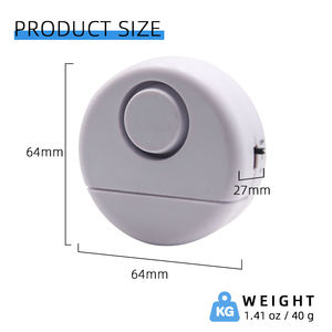 Alarm Pintu Jendela Pintar Dua Tingkat Sensitivitas yang Dapat Disesuaikan, Detektor Getaran Gempa Bumi, Desain Portabel ABS untuk Rumah, Kantor, Hotel - Product Image 2