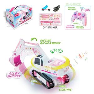 Nuovo stile in lega di RC autocarro in lega tecnica di ingegneria del veicolo <span class=keywords><strong>escavatore</strong></span> 2.4G RC costruzione camion giocattoli per bambini - Product Image 5