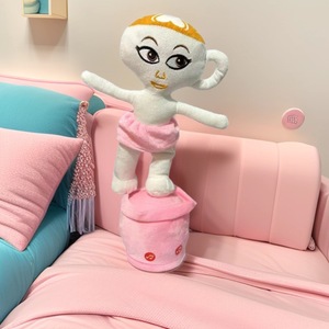 Peluche DHF Italian Brainrot Tung Tung Sahur Tralalero Tralala, jouet en peluche doux et câlin, jouet en peluche de dessin animé, apprendre à parler, danser, chanter - Product Image 3