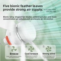 Ventilateur de plafond avec lumière AGI32, portable, silencieux, rechargeable, en ABS, pour camping extérieur et tente de dortoir