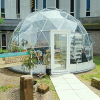 Tente de camping dans le désert, tente en forme d'igloo en verre pour hôtel de villégiature