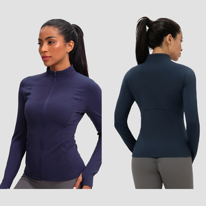 سميكة الشتاء مشبك الإبهام البريدي سيدة مخصصة الرياضة اليوغا اللياقة البدنية عالية الجودة صالة ألعاب رياضية تجريب زائد حجم طويل الأكمام أعلى للنساء - Product Image 1