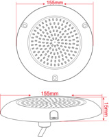 Nouvelle lampe LED plate HUAXIA pour piscine, 12W RGB, télécommande, montage en surface, piscine, sous-marine, Piscina