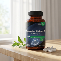 Kapsul Kompleks Magnesium Glisinat Kekuatan Tinggi OEM untuk Dewasa, Mendukung Kesehatan Tulang, Otot, dan Gigi