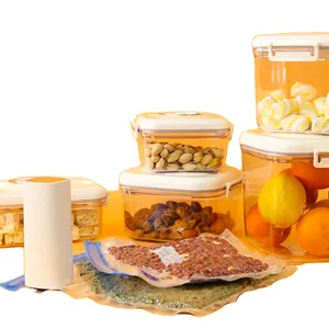 Fresh Keeping Customized Eco-Friendly airtight food storage container set with Mini pump