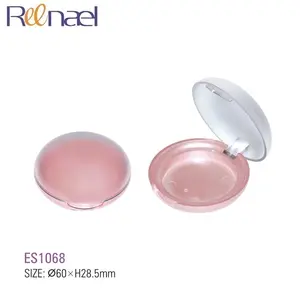 Embalaje cosmético vacío polvo compacto de caso de la forma redonda
